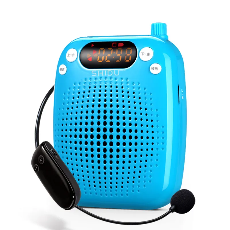 SHIDU S611 Wireless Bluetooth Small Bee Speaker Lecturer, Tour Guide Special High-Power Microphone Can Plug TF Card Speaker