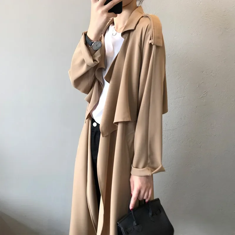 MRMT 2025, Marke Neue frauen Mode Temperament Lange Windjacke Weibliche Retro Britischen Wind Lose Jacke Weibliche Frauen Mäntel