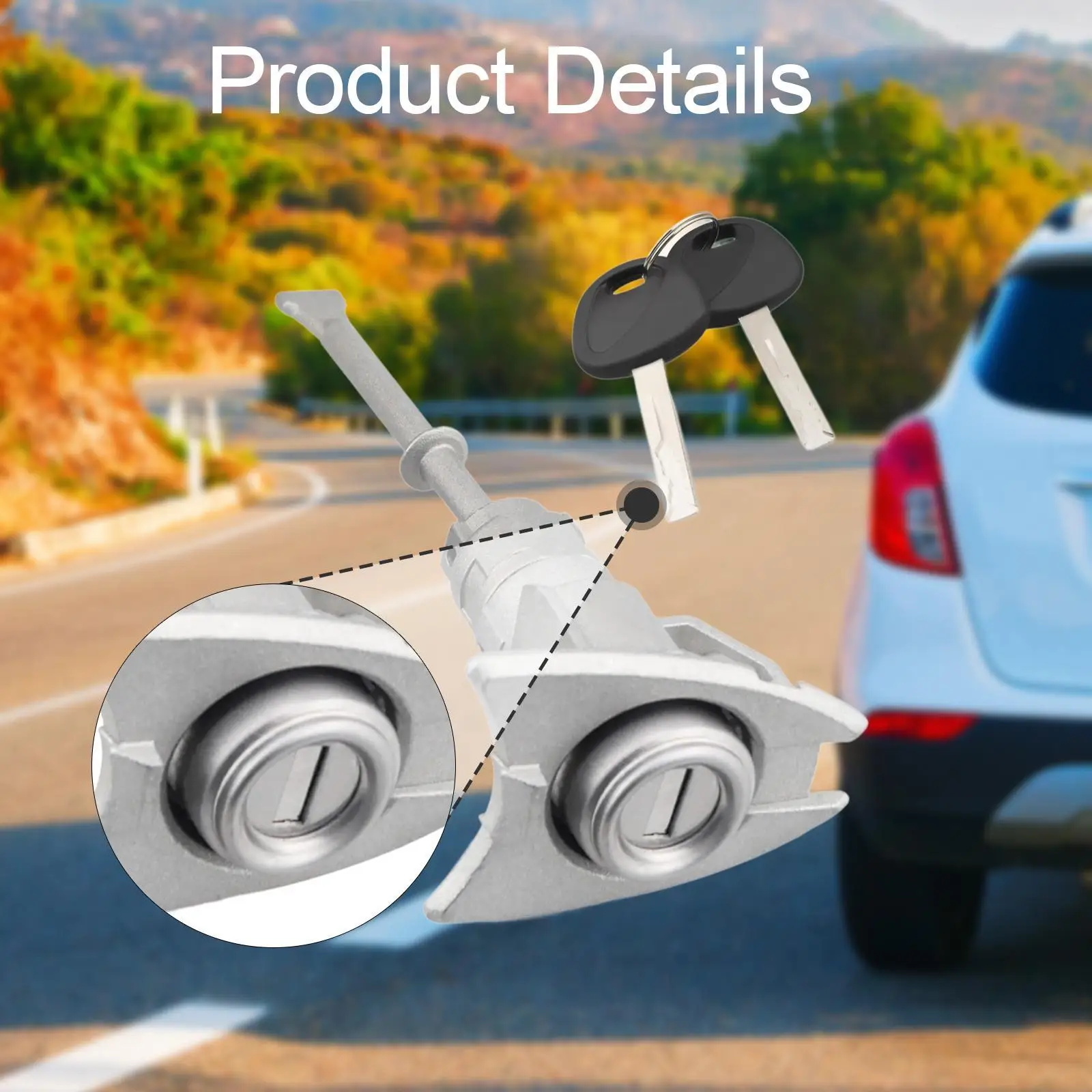 

Car Central Door Lock Cylinder Metal Key Replacement Security Auto Accessory for Hyundai Sonata Hybrid 2011-2015