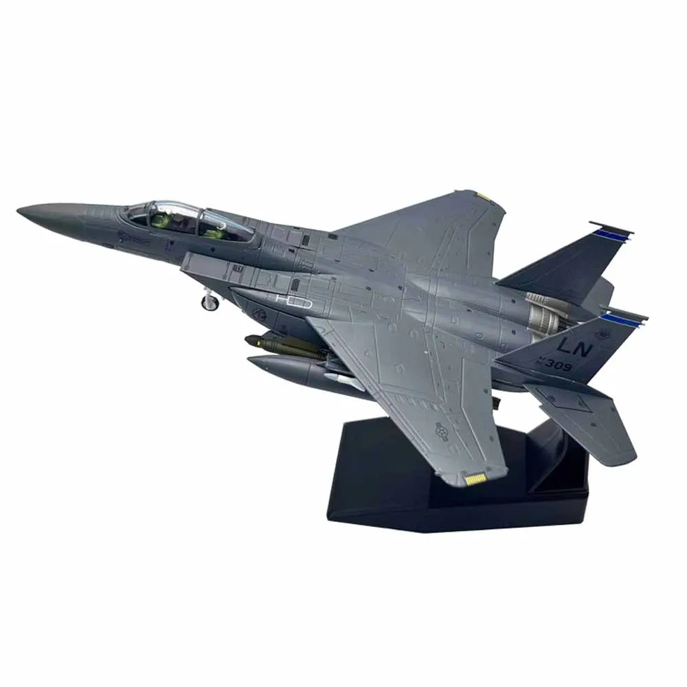 1/100 Schaal F15e U.s. Leger F-15E Arend Jachtbommenwerper Legering Jager Diecast Metalen Vliegtuigvliegtuig Vliegtuig Model Speelgoed