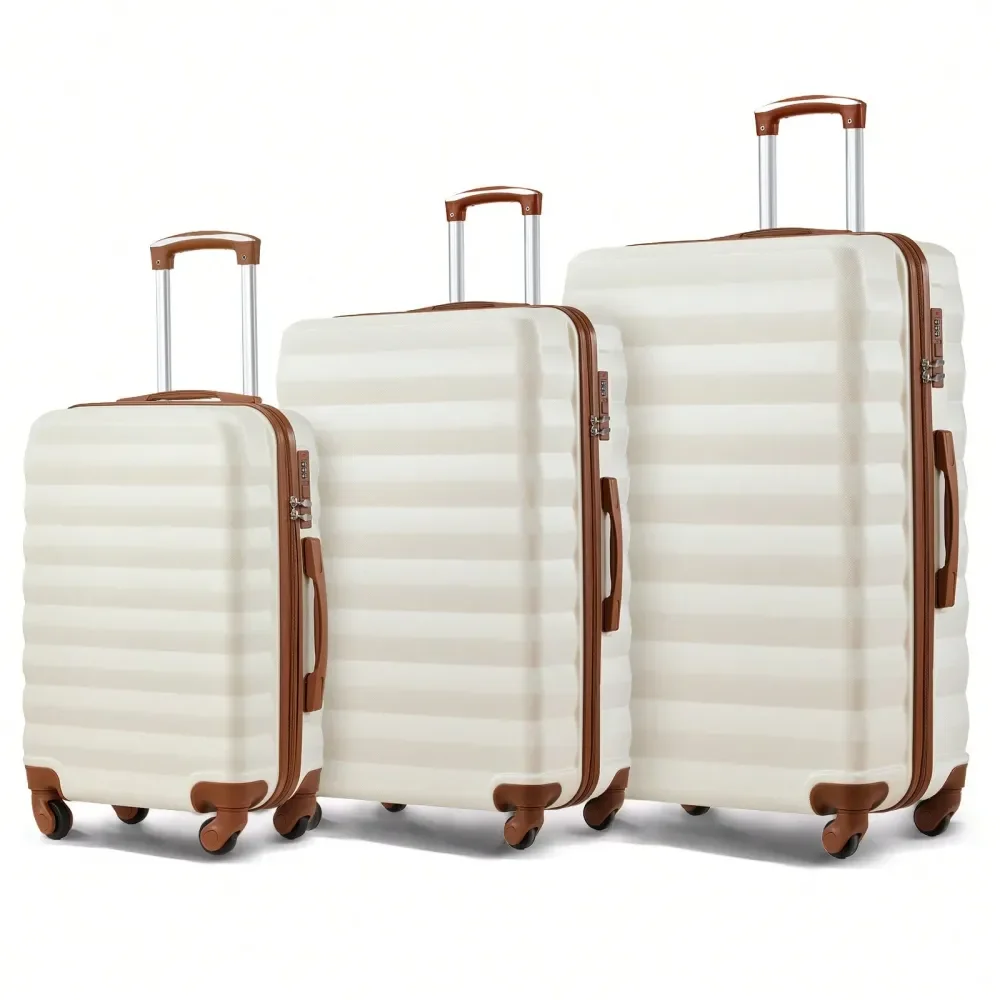 

Набор из 3 чемоданов на колесиках, жесткий корпус из АБС-пластика, прочные дорожные чемоданы для путешествий