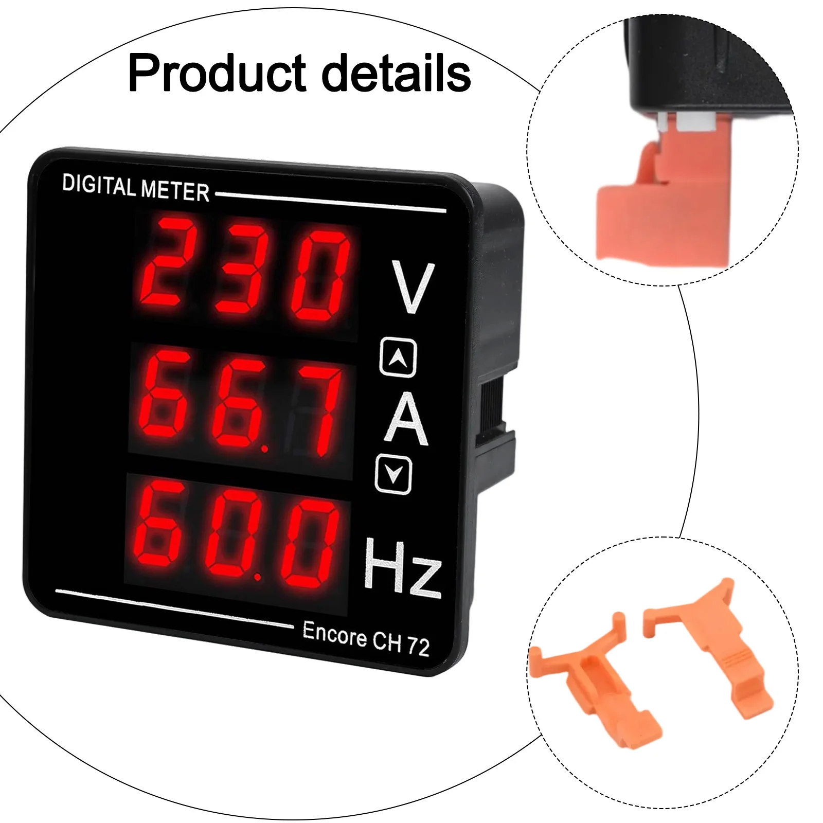 Automated Power Monitoring Tool Electricity Tester 120A Ammeter Digital Voltmeter Plastic Material Precise Current Converter