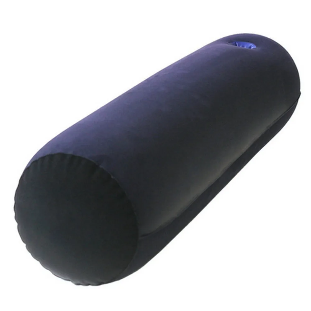 Gifts PVC Flocking Silicone Pillow Blue+Black Inflatable Inflatable Pillow Soft Triangle Cylinder Wedge Triangle Pad Home