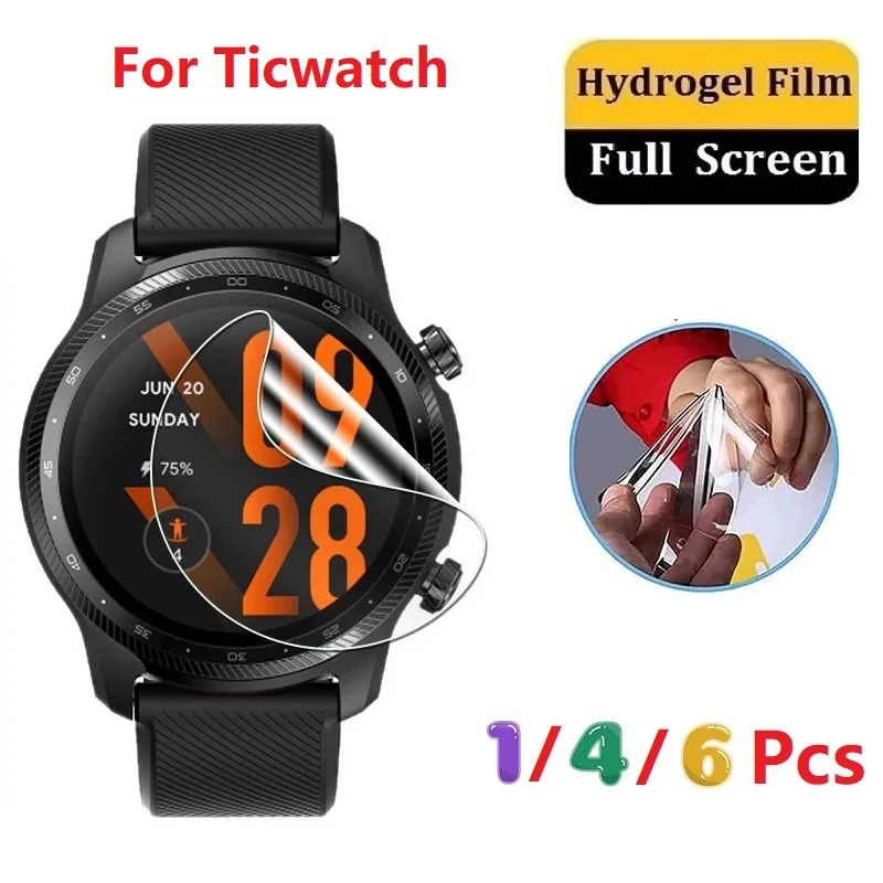 Soft Clear Watch Film For Ticwatch Pro 5 Protective Screen Protective Full Film Not Glass For Ticwatch Pro 3  GPS Ultra Pro 4G