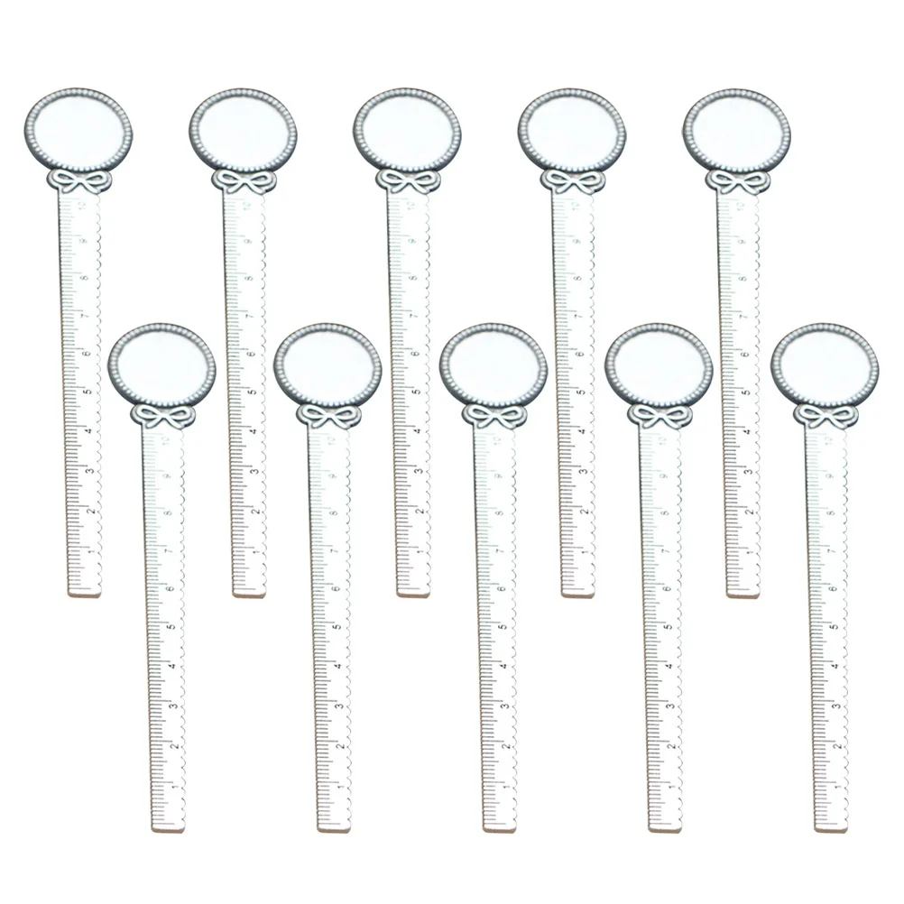 

10pcs Vintage Style Metal Bookmark Bowknot Design Clip For Books School Office Stationery Gift With 10Cm Ruler Silver