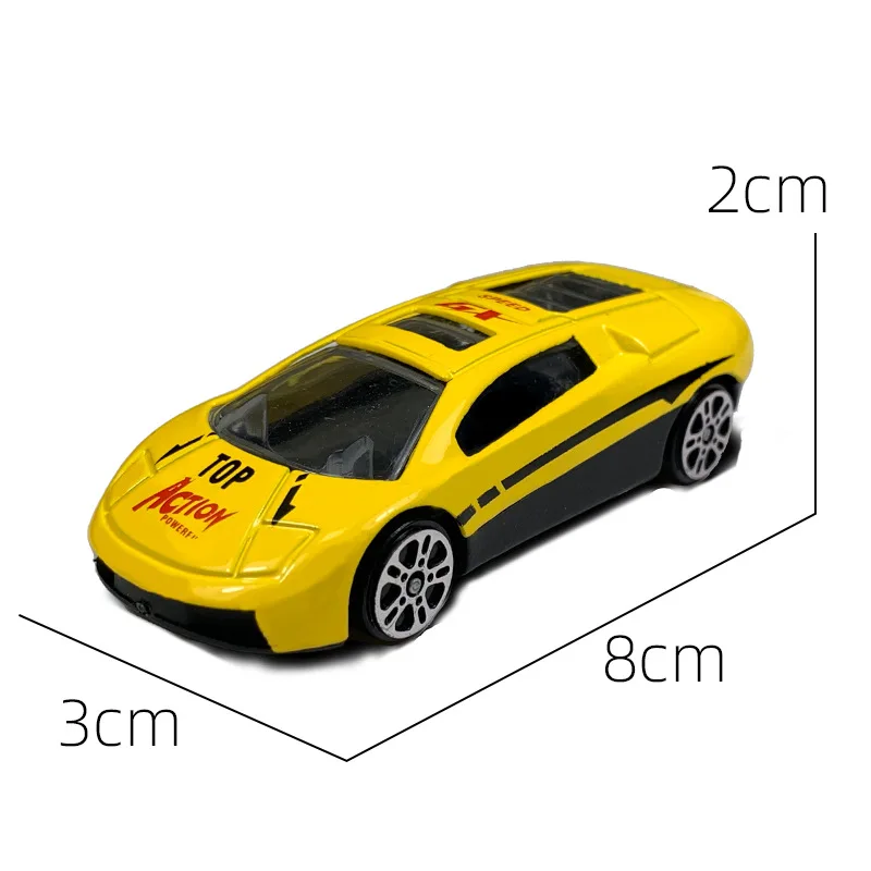 1:64 Kreskówka dla dzieci Aluminiowy model samochodu Bezwładność Aluminiowy samochód wyścigowy Zabawki Chłopcy Kolekcja samochodów Pamiątki Urodziny Małe prezenty