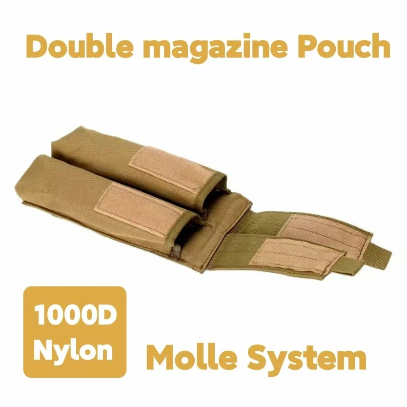 Molle P90/UMP Double Magazine Pouch Waist Pack Bag Outdoor Hunting Accessories Flashlight Holder Rifle Mag Holster Vest Pouches