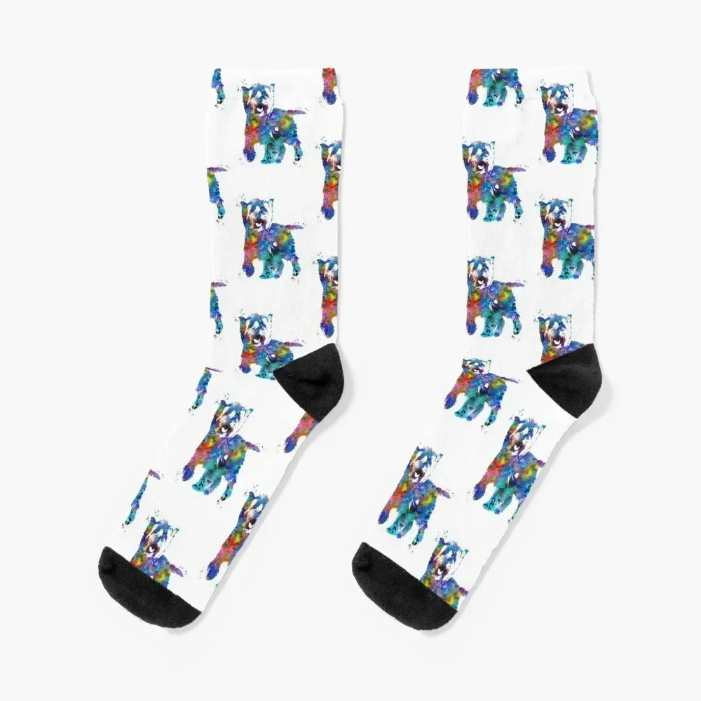 

Cairn Terrier, watercolor Cairn Terrier Socks funny gift essential valentine gift ideas Lots Boy Child Socks Women's