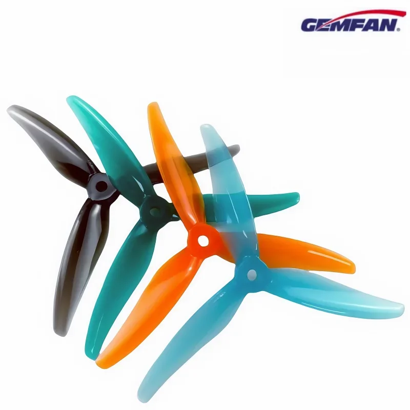 ใบพัดสามใบพัด 51466-V2 GEMFAN ขนาด 5 นิ้ว 2CW และ 2CCW สำหรับ FPV ทนทานต่อแรงกระแทก ประสิทธิภาพสูง