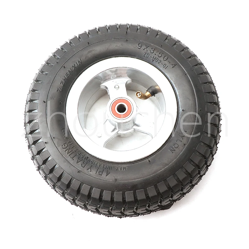 High quality 9 inch wheel 9x3.50-4 tires tyre Inner Tube and rim Combo for Gas Scooter Skateboard Pocket Bike Electric tricycle