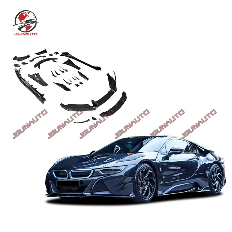 Carbon Fiber Body Kit für BMW-I8 Carbon Front Lip Heck Diffusor Seitens ch weller Spoiler für i8 2014 + Carbon Fiber Parts