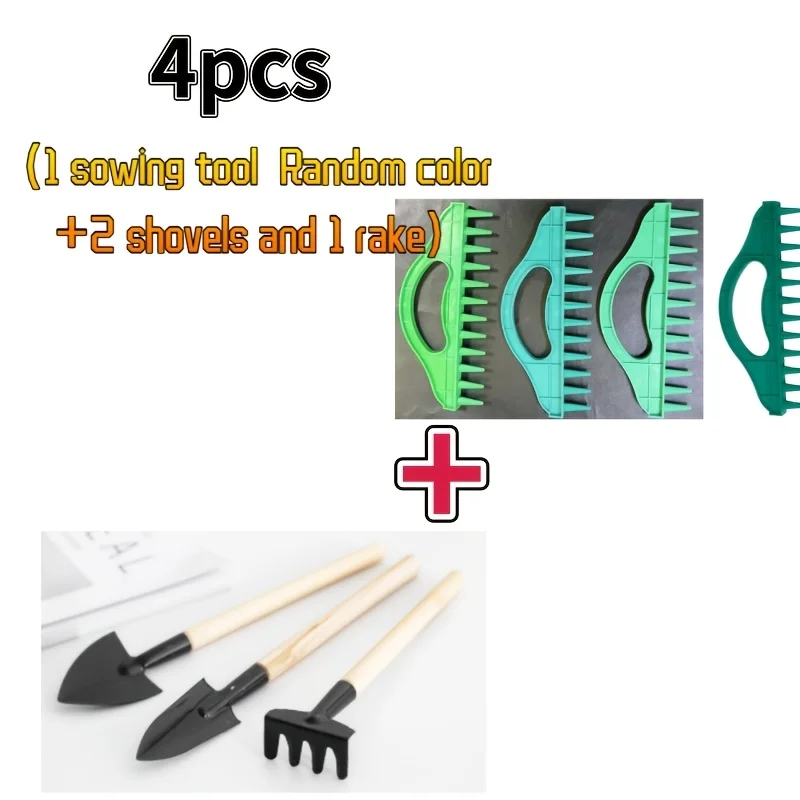 

Multifunctional Garden Sowing Tool Soil Puncher with Spacing Gauge for Agricultural Planting Vegetable Garden Seeding Rake