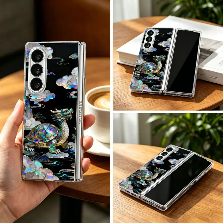 Tiger Green Dragon Printed Case for Samsung Galaxy ZFold7 ZFold3 ZFold5 ZFold6 ZFold4 Z Fold 7 6 5 4 3 Hard Phone Cover