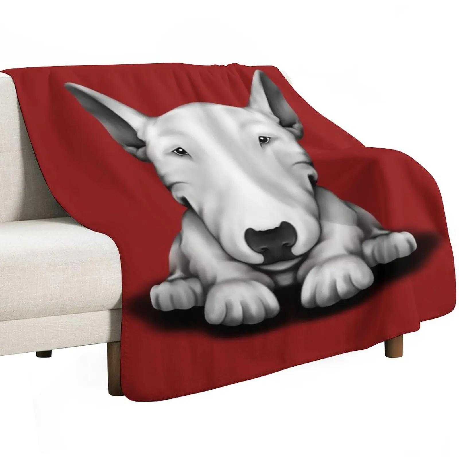 Front Sit English Bull Terrier Throw Blanket Polar Luxury Brand Softest blankets and throws Loose Weighted Blankets