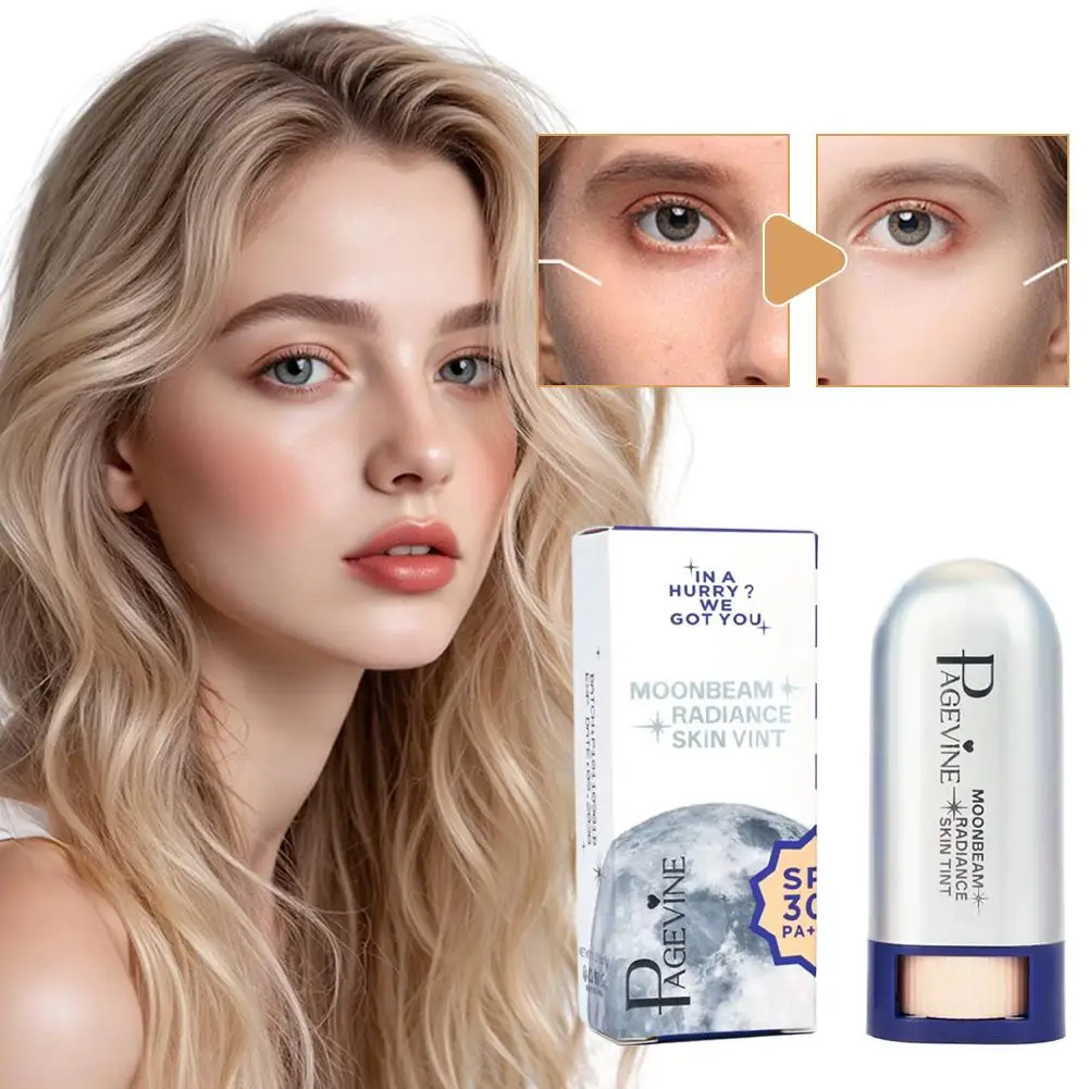 PAGEVINE Tinted Moisturizer Stick - SPF 30 PA++ Oil Control Strong Coverage, Waterproof Radiant Face Makeup Sunscreen