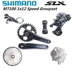 SHIMANO SLX M7100 Groupset 170mm 175mm 32T 34T Groupset 1x12Speed M7100 Shifter Rear Derailleur Crankset M710 M6100 Cassette