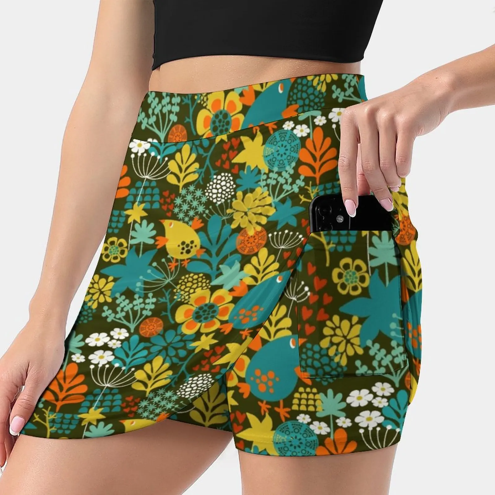 Summer Romance Skirts Woman Fashion 2022 Pant Skirt Mini Skirts Office Short Skirt Abstract Animal Autumn Backdrop Background