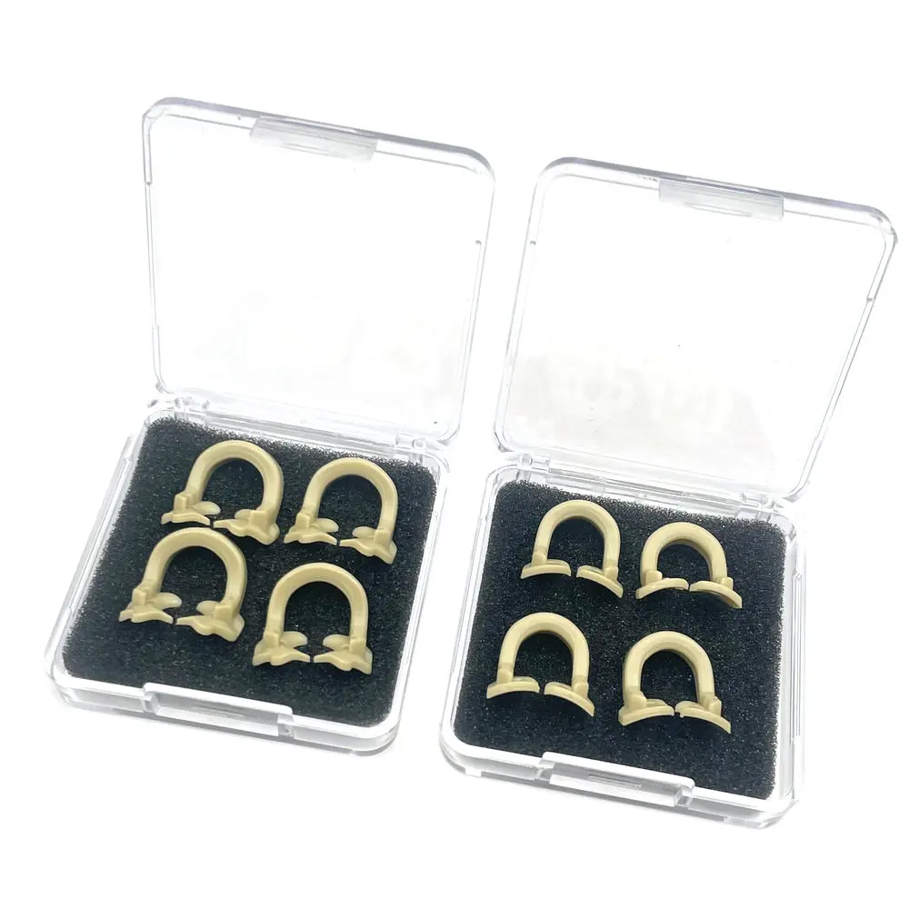 

4pcs/set Dental Rubber Dam Clamps Rubber Barrier Clip Resin Material For Dental Lab Dentist Tools