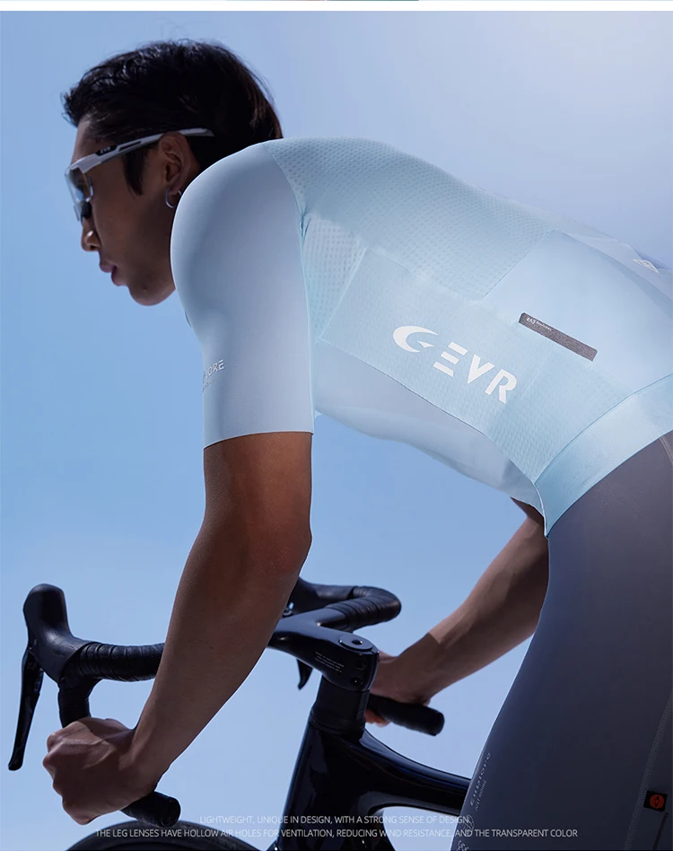 EVR Sommer Herren Radsport-Kurzarmtrikot Outdoor Rennrad-Bekleidung Hochelastisch und Schnelltrocknend Mountainbike-Radtrikot – Detail 23