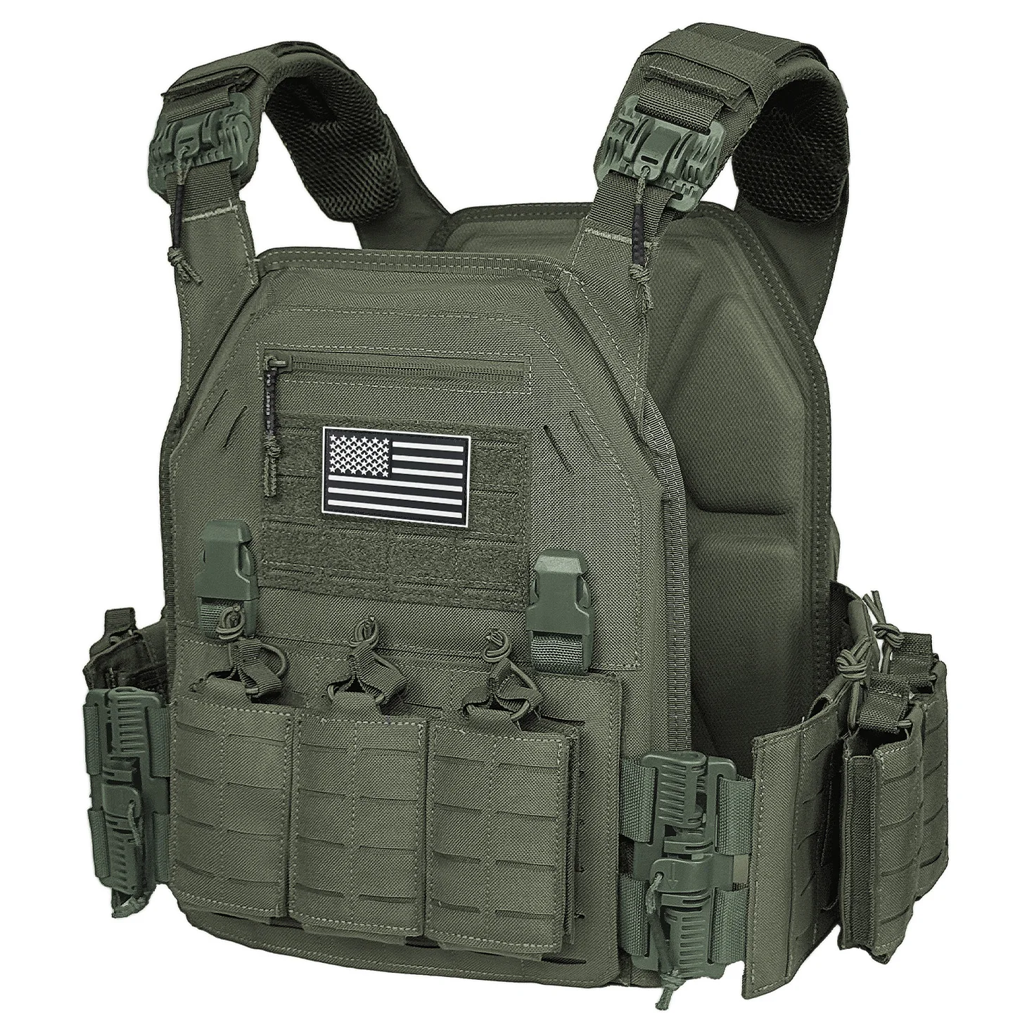 One click quick detachable hunting vest with zipper pocket, detachable and reassembled, suitable for outdoor hunting sports