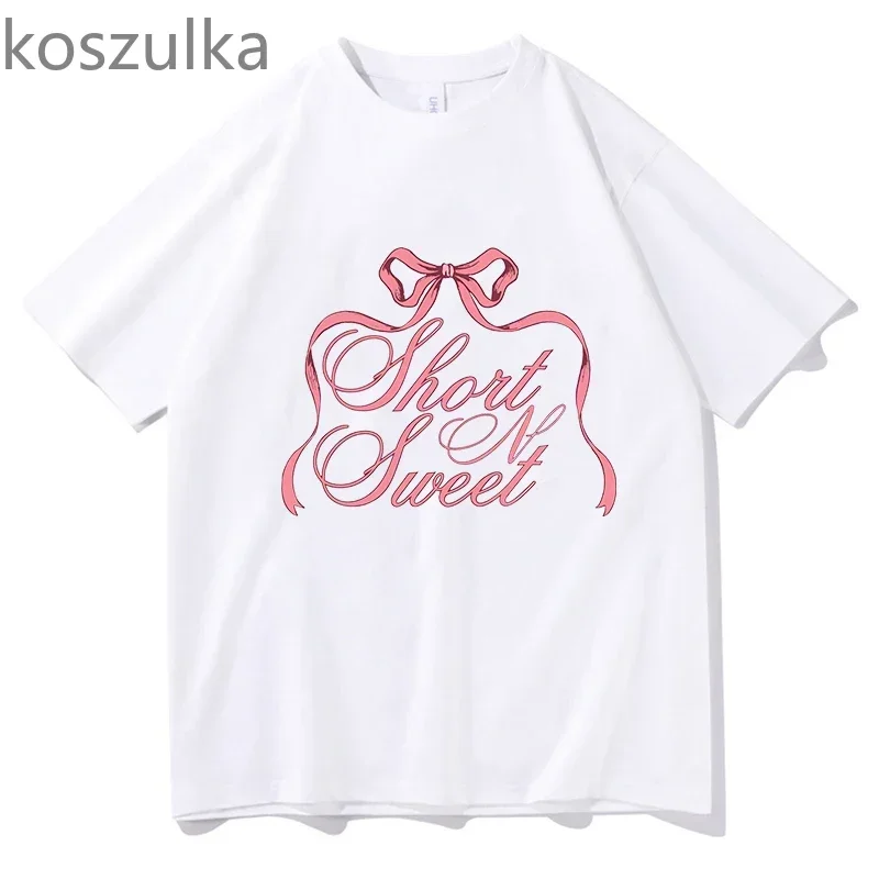 Sabrina Carpenter Short n' Sweet Album Tour Tshirt Crewneck Short Sleeve Tees Women Men Streetwear New Fashion Fans kpop Clothes