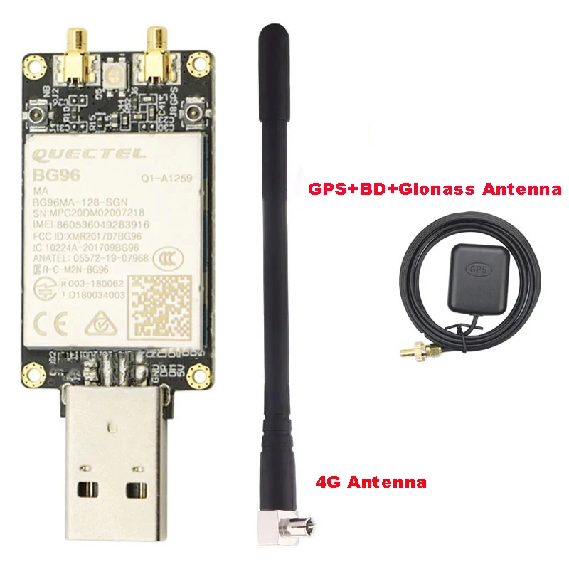 

Quectel BG96 USB Dongle With LTE 700-2700MHz TS9 Connector GPS BD Glonass Antenna NB-IoT Global Communication Portable Modem