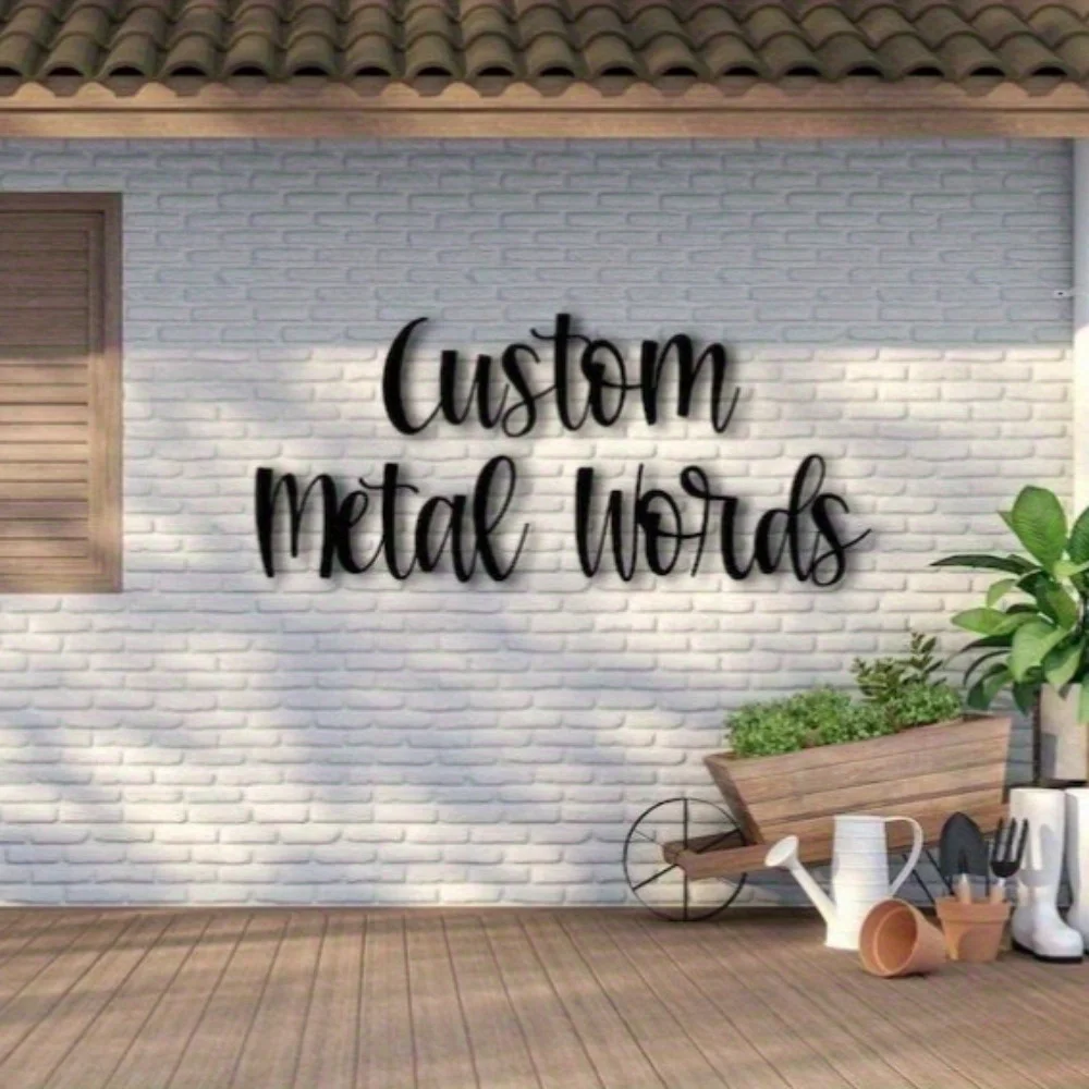 1pc Distinctive Custom Metal Name Plaque by HELLOYOUNG Elegant Personalized Calligraphy Wall Art for a Bespoke Decorated Space
