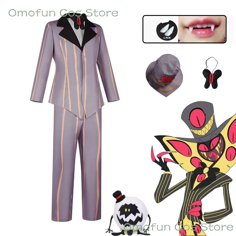 Hazbin Sir Pentious Hotel Cosplay Costume Suit Snake Egg Boiz Anime Uniforms Clothes Cosplay Demon Halloween Party Mens OuAnime