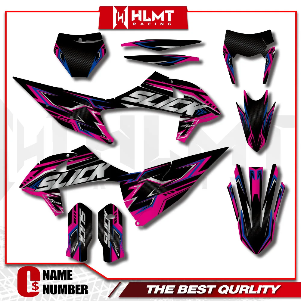 For KTM 125 250 350 450 500 525 EXC XC XCW 2020-2023 SX SXF 2019-2022 Motocross Background Decals Graphics Stickers kit Custom