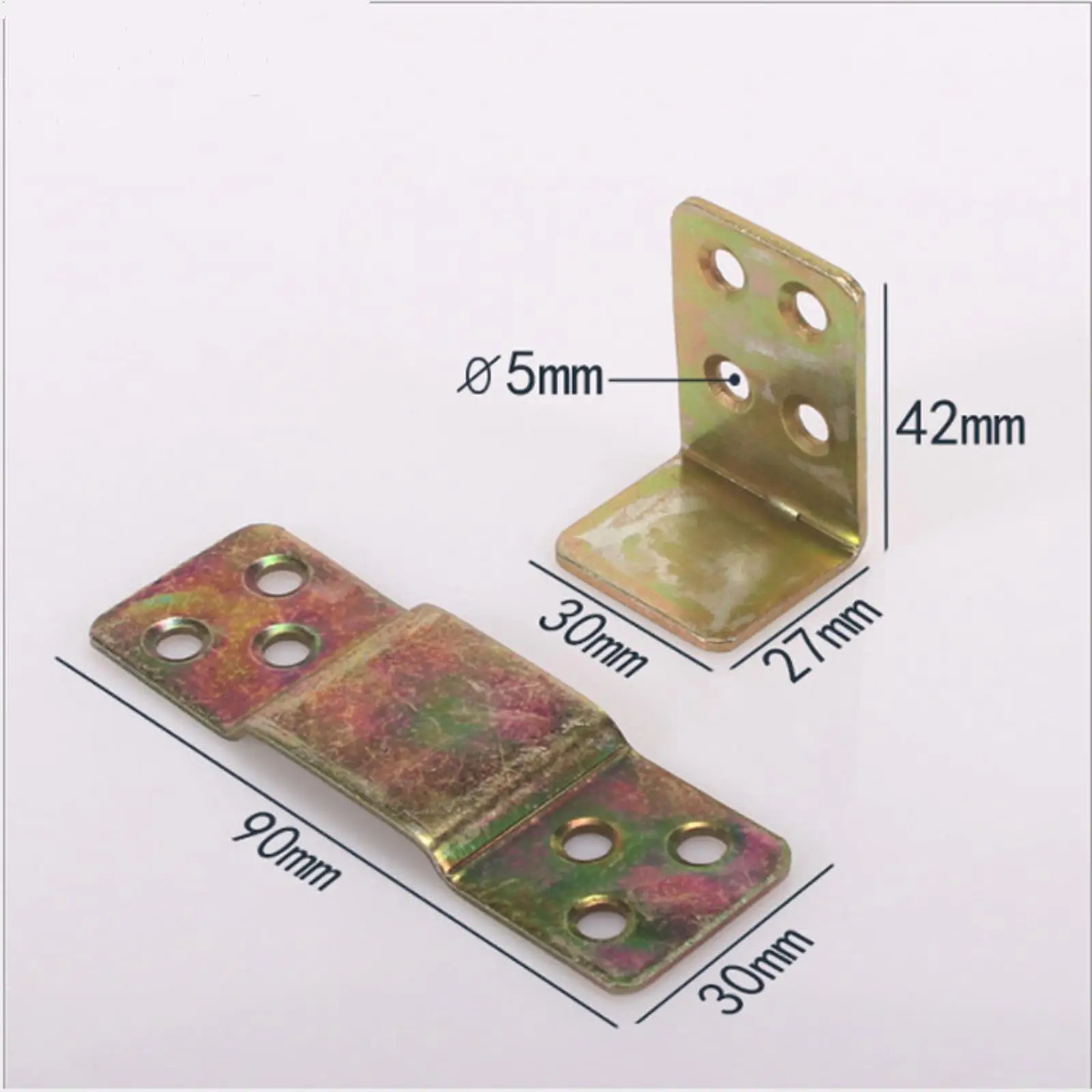10 Pieces Bed Rail Brackets Metal Fittings Easy to Install Accessories Professional Fixing Connectors Fasteners Bed Hinges image 6