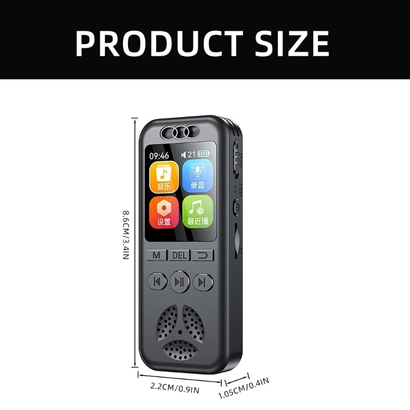 Gravadores voz portáteis, definição, tela bateria longa para reuniões, palestras