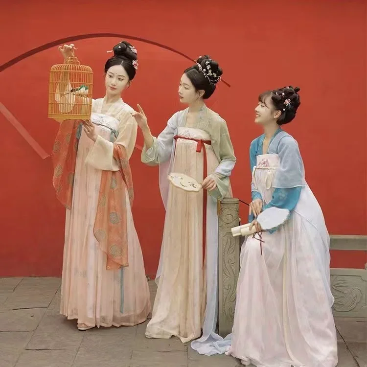 Ancient Chinese Costume Fairy Hanfu Dress Women Elegant Traditional Chinese Tang Suit Girl Noble Princess Costume Folk Dance