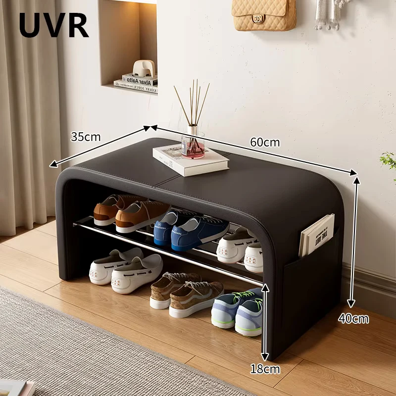 UVR Light Luxury Shoe Changing Bench for Home Use High Class Feeling Bed End Bench for Shoes Cabinet Small Low Stool Furniture