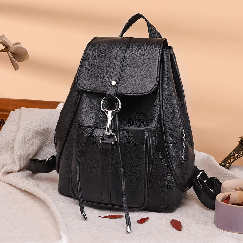 Drawstring Closure Knapsack Sac A Dos SchoolBag Durable And Splashproof PU Bagpack Luxury Women's Designer Brand Backpacks Sac