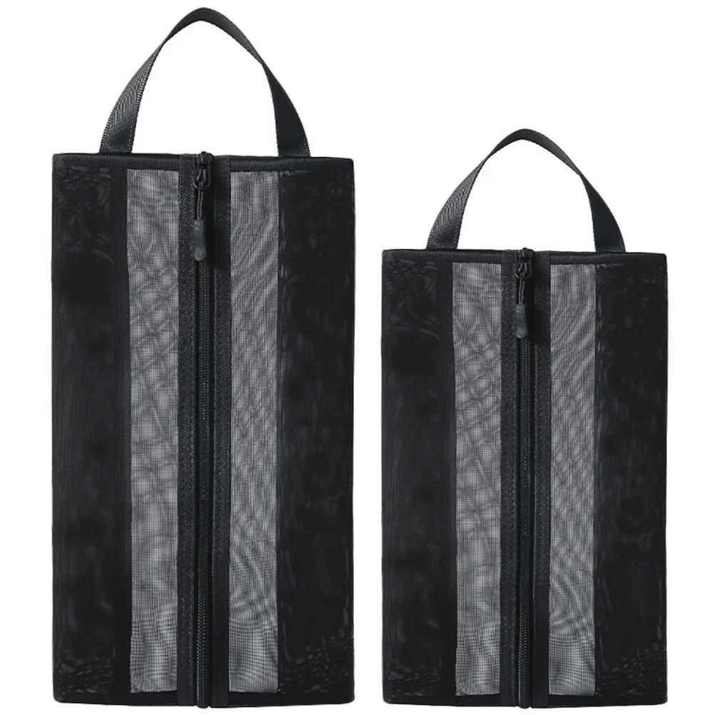 

2pcs Shoe Bag Storage Travel Accessories Breathable Mesh Organizer Bags for Packing Men Shoes Pouch Portable Lightweight