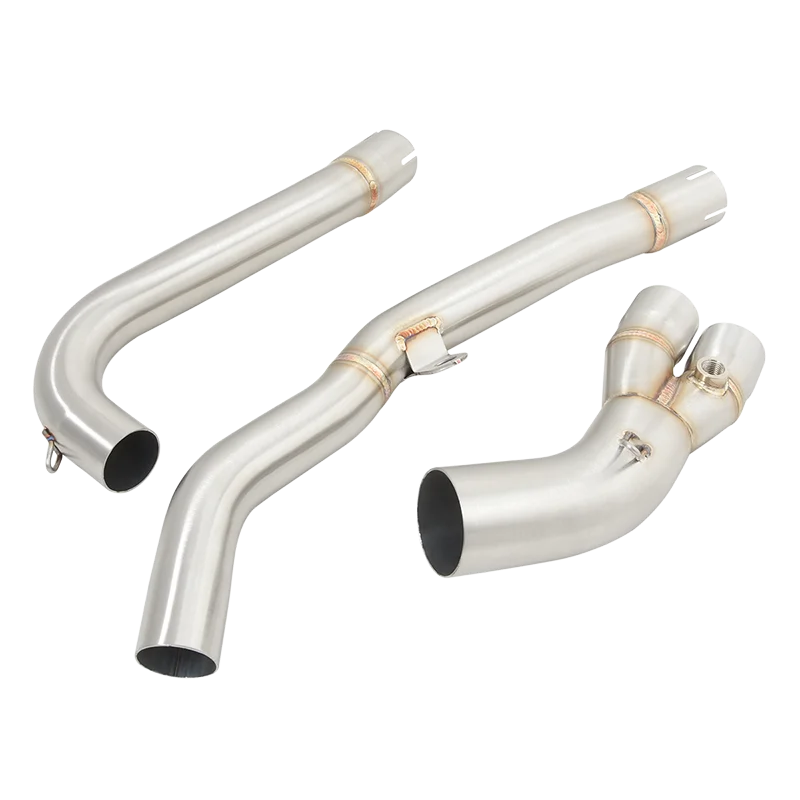 For Suzuki V-STROM 650/650 XT DL650 DL 650 XT 2017 - 2021 Motorcycle Exhaust Escape Muffler Mid Link Pipe Stainless Steel 51mm