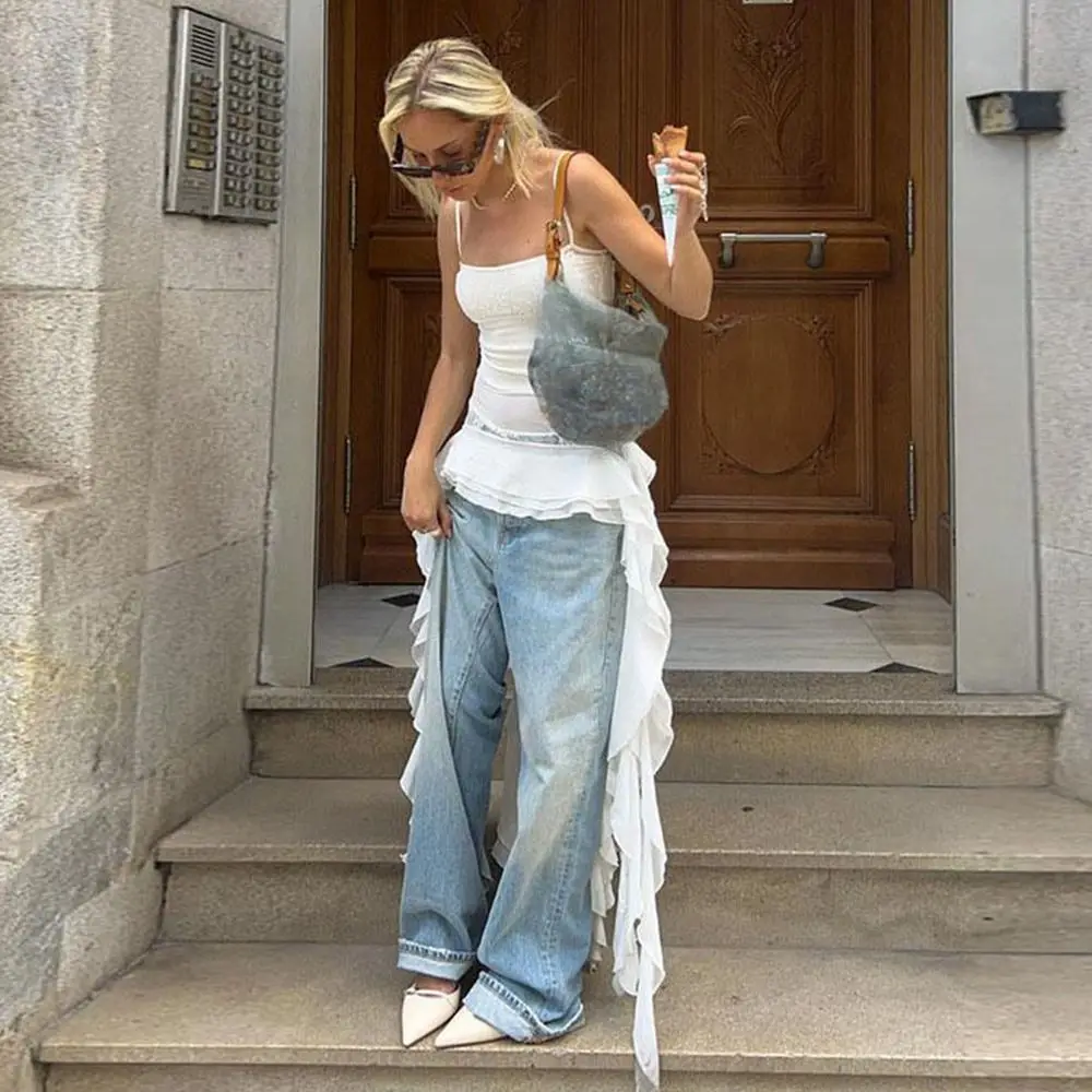 New Polyester Off-shoulder Dress Sleeveless Irregular Spaghetti Strap Dress Solid Color Dress