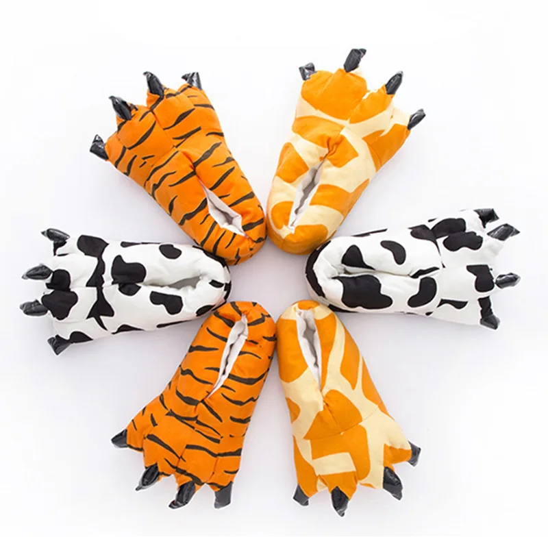 

Детские теплые ботинки, пушистые тапочки, корова, жираф, пятка, для девочек, Рождественская обувь, Осень-зима