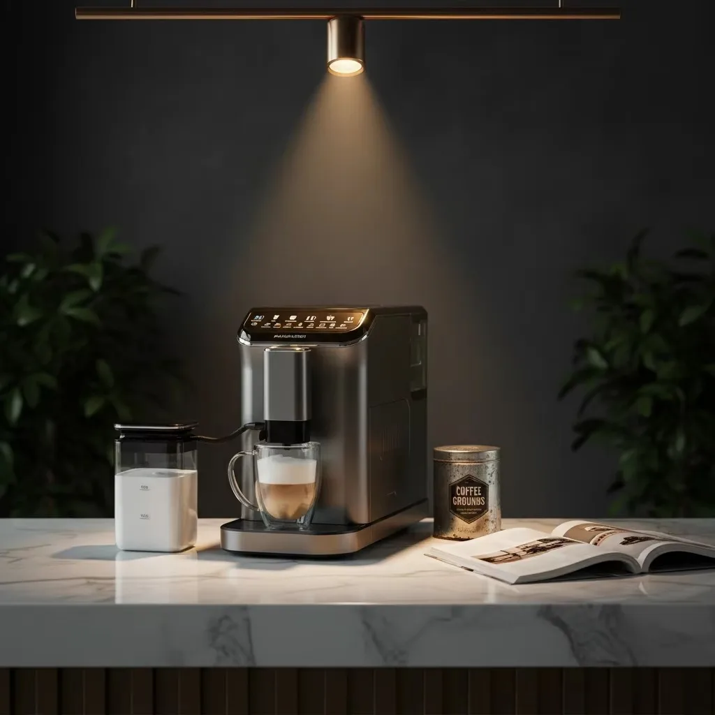 One Key Operation Milk Frother Integrated Fully Automatic Coffee Machine 20 Bar High Pressure Extraction Home Office Use