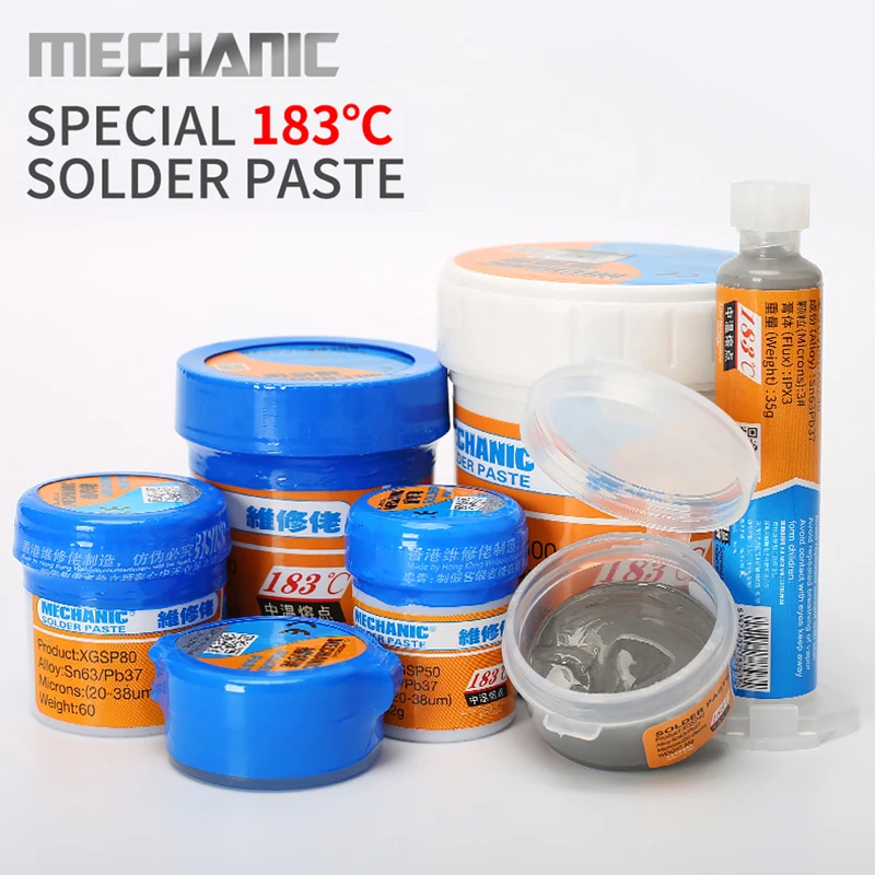 MECHANIC 183℃ XGZ40 Solder Paste Flux Sn63/Pb37 Soldering Welding Tin Paste for Mobile Phone IC CPU BGA SMD Phone Repair Tools