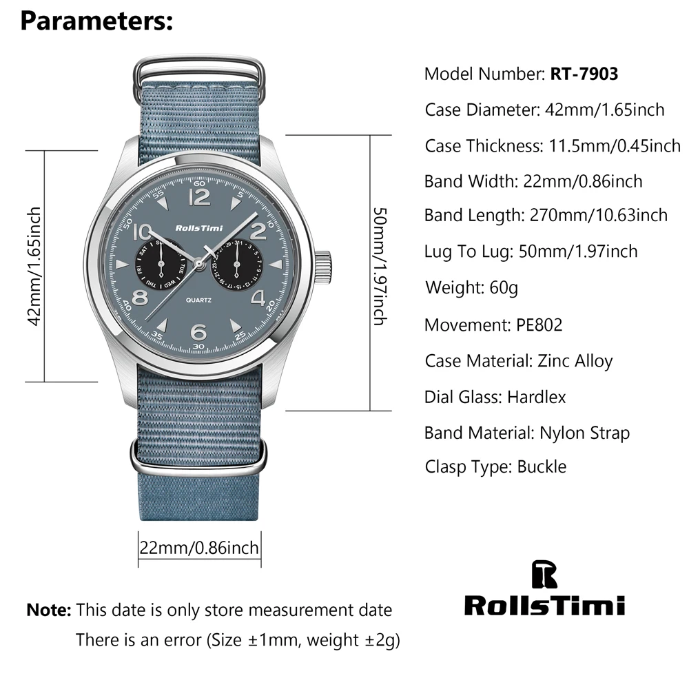 RollsTimi-Montre à quartz étanche rétro pour homme, montre de sport militaire, horloge cadeau, marque supérieure, luxe, 2023