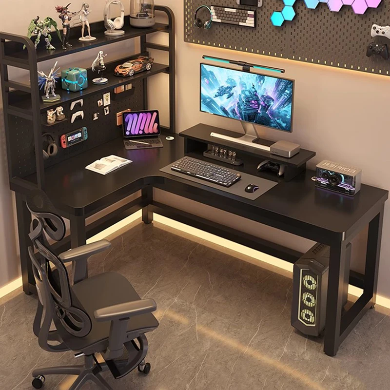 Console Gaming Table Study Students Living Room Standing Shelves Reading Office Computer Desks Bedroom Bureau Trendy Furniture