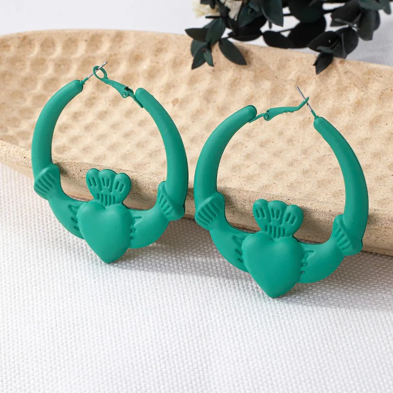 

Colorful Heart-Shaped Candy Circle Stud Earring Women Girls Gifts Fashion Jewelry Accessories Hot Sale Party Gift 2025 New Style