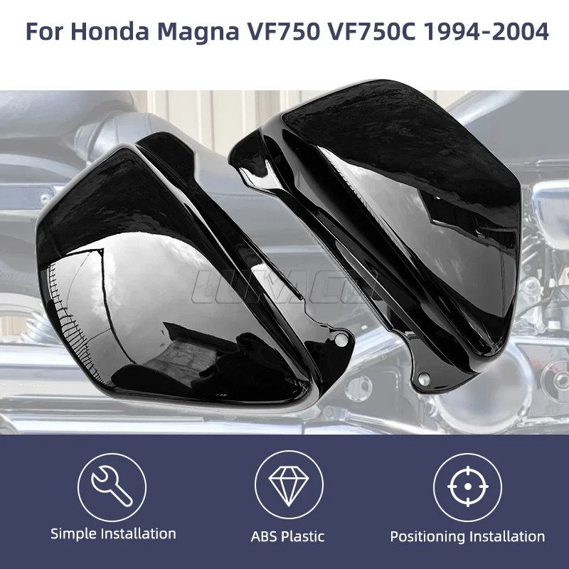 1 Pair Motorcycle Black Battery Side Fairing Cover Right Left Guard Protector Motocross For Honda Magna VF750 VF750C 1994-2004