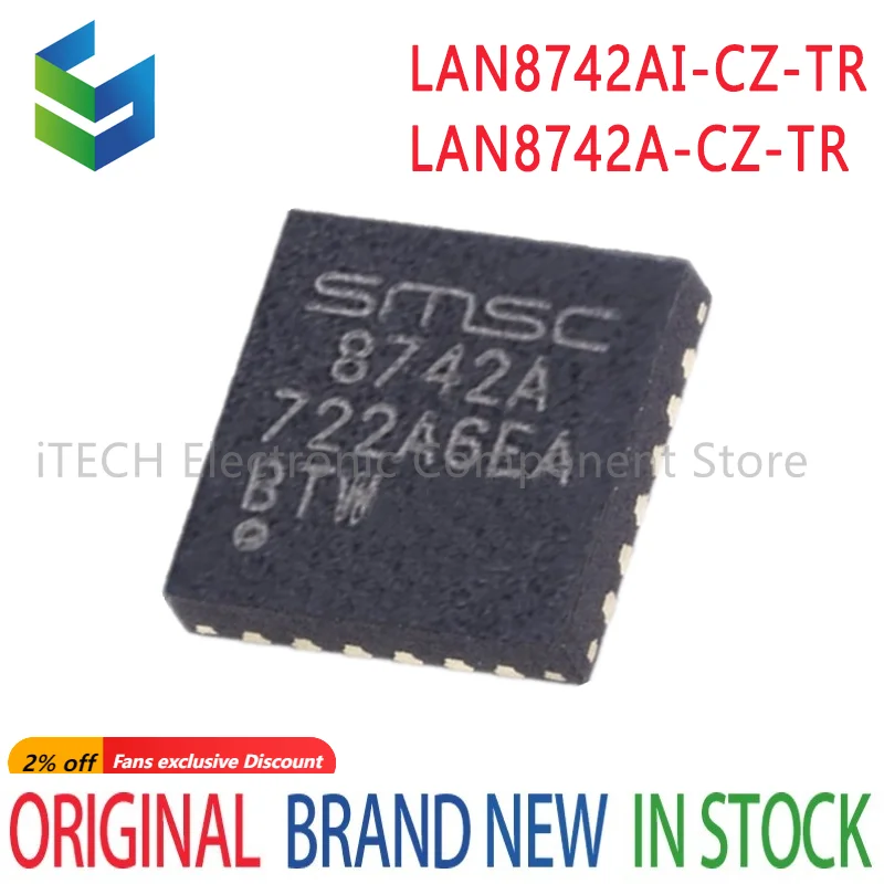 

10 шт./партия Φ LAN8742AI 8742A-I LAN8742AI-CZ-TR LAN8742A 8742A QFN24 новый оригинальный