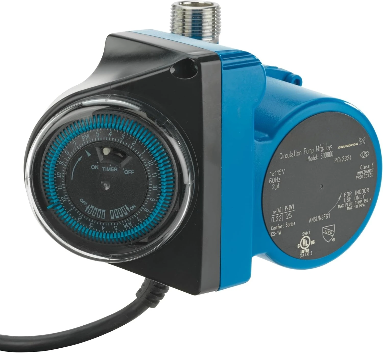 

H2O Hot Water Recirculation System w/Programmable Timer, Instant Hot Water, Pump, 2 Adapters, Sensor Valve,Hot