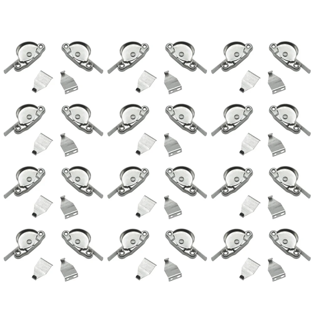 

12Sets Durable Stainless Steel Window Locks Crescent Buckle Anti-Theft Home Protection Easy Installation Modern