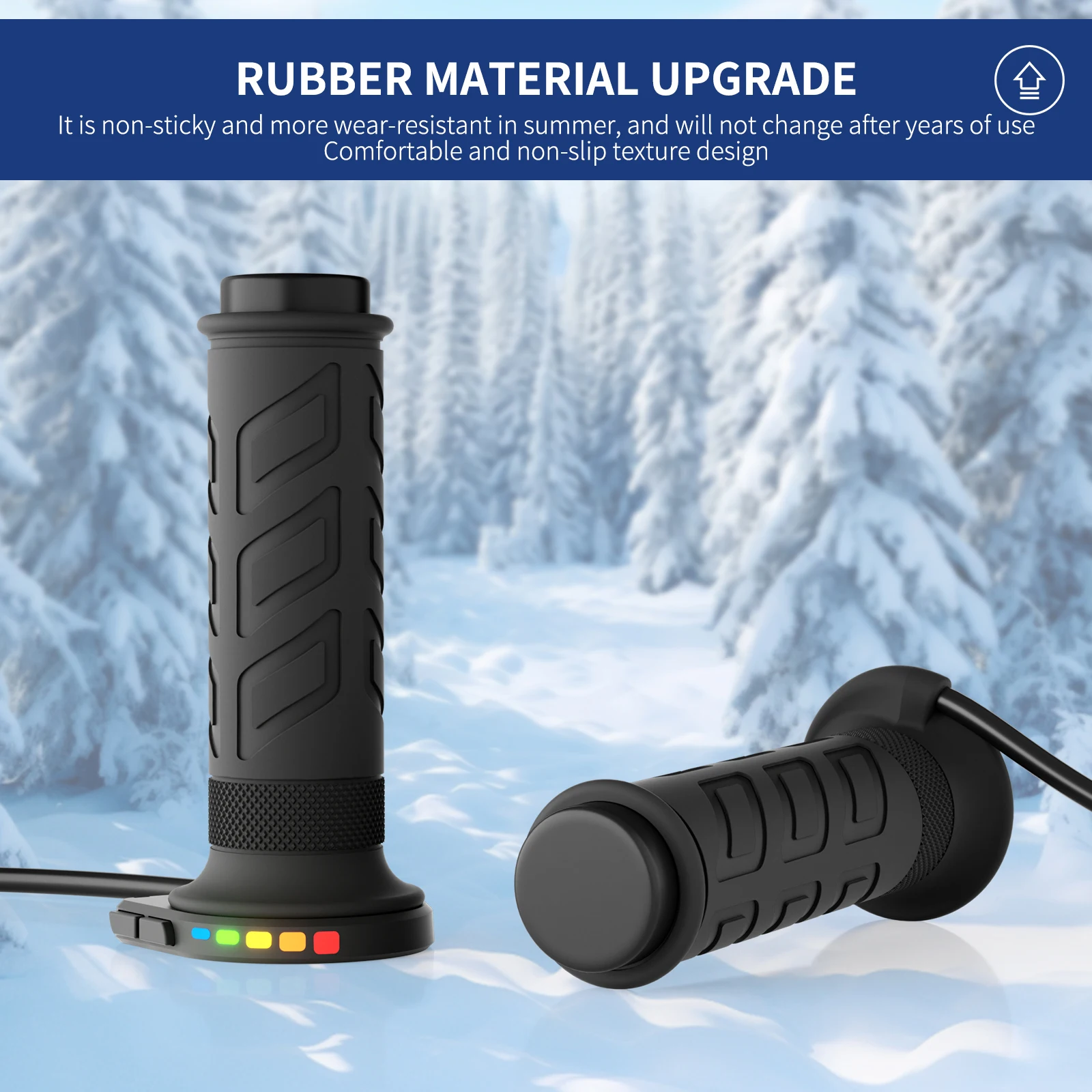 

M4 ручки с подогревом IP67 ATV, мотоциклетная ручка, обогреватель для рук, 5-скоростной руль с электрическим подогревом, универсальные ручки для мотоцикла