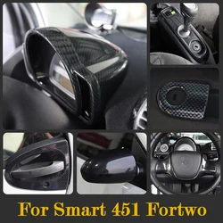 Car Carbon ABS Plastic Decorative Cover Interior Exterior Accessories Styling Modification Sticker For Mercedes Smart 451 Fortwo