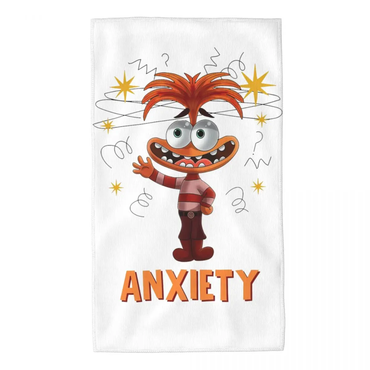 Inside Out Emotions Anxiety Towel Summer Cartoon Microfiber Shower Towel For Summer Beach Quick-dry Towels